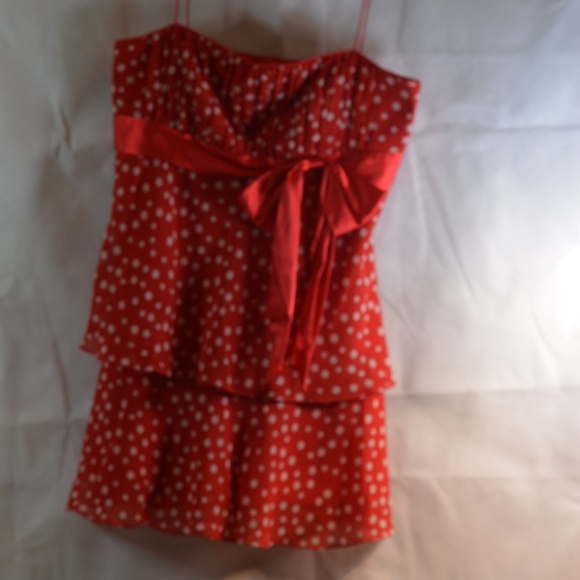 Liz Claiborne Red White Polka Dot Dress SZ 10 - Picture 2 of 7